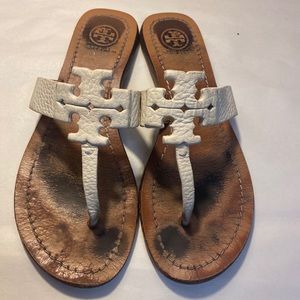 Tory Burch Leather Flip Flops - Size 7